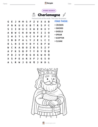 Charlemagne printable worksheet preview