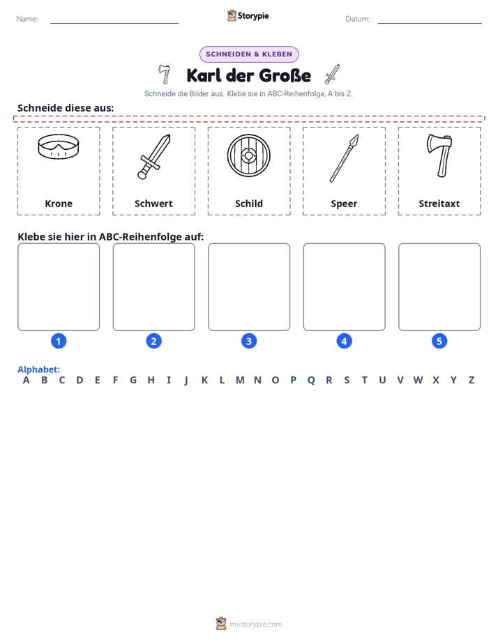 Schneiden & Einfügen Alphabet