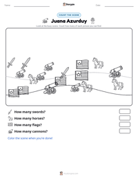 Juana Azurduy printable worksheet preview