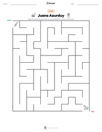 Juana Azurduy printable worksheet preview