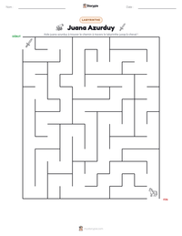 Aperçu de la feuille de travail imprimable Juana Azurduy