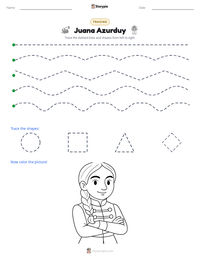Juana Azurduy printable worksheet preview