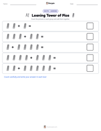 Leaning Tower of Pisa printable worksheet preview