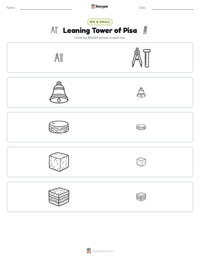 Leaning Tower of Pisa printable worksheet preview