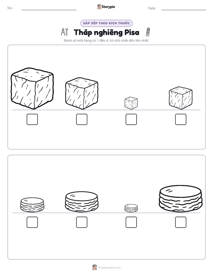 Thứ Tự Kích Thước