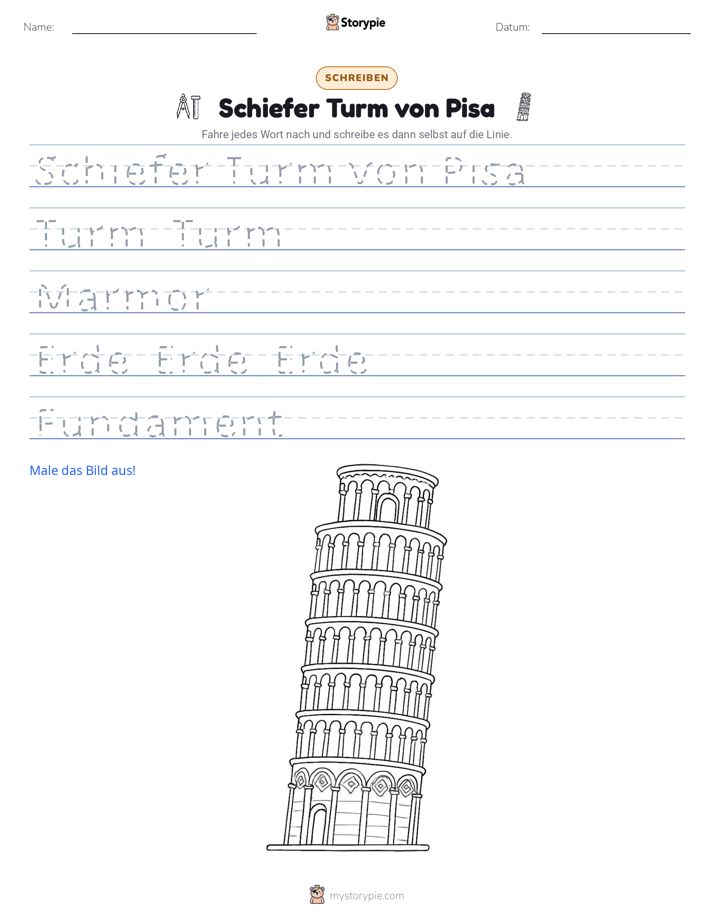 Schreibübung