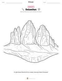 Dolomiten druckbare Arbeitsblatt Vorschau