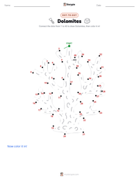 Dolomites printable worksheet preview