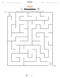 Dolomieten afdrukbare werkblad voorbeeld