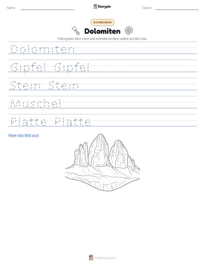 Schreibübung
