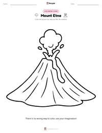 Mount Etna printable worksheet preview