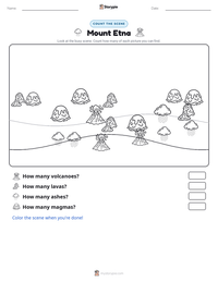 Mount Etna printable worksheet preview