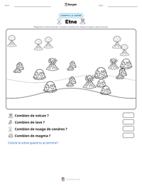Aperçu de la feuille de travail imprimable Etna