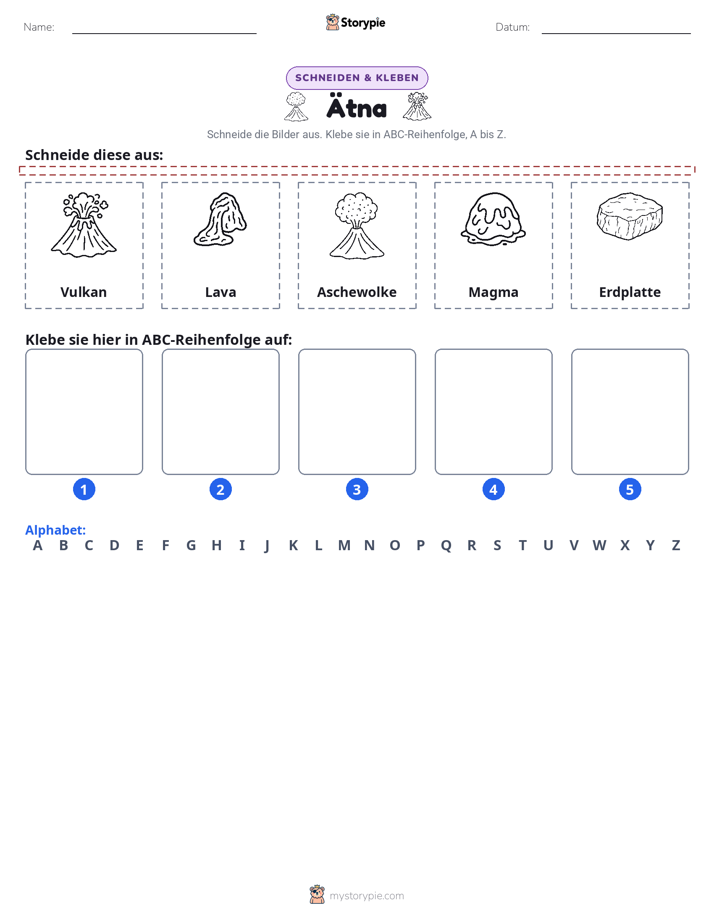 Schneiden & Einfügen Alphabet