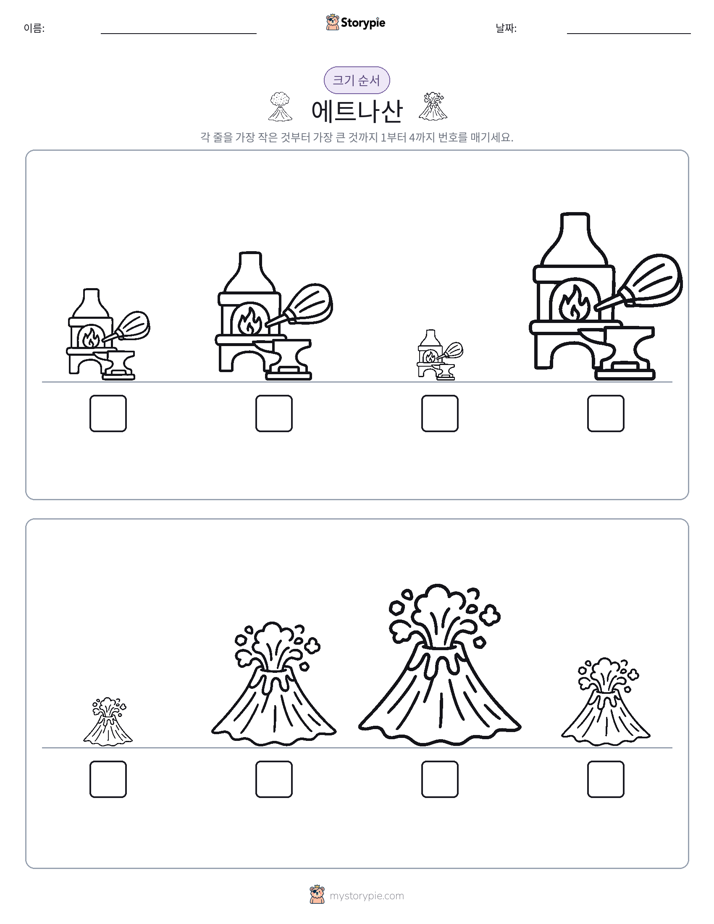 크기 순서