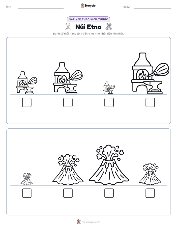 Thứ Tự Kích Thước