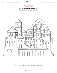 Amalfi Coast printable worksheet preview