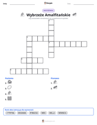 Podgląd drukowalnego arkusza ćwiczeń Wybrzeże Amalfitańskie