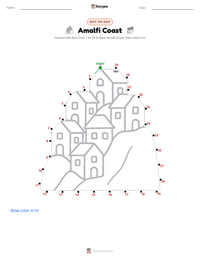 Amalfi Coast printable worksheet preview