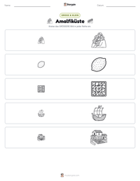 Amalfiküste druckbare Arbeitsblatt Vorschau