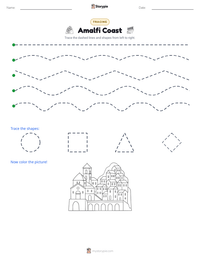 Amalfi Coast printable worksheet preview