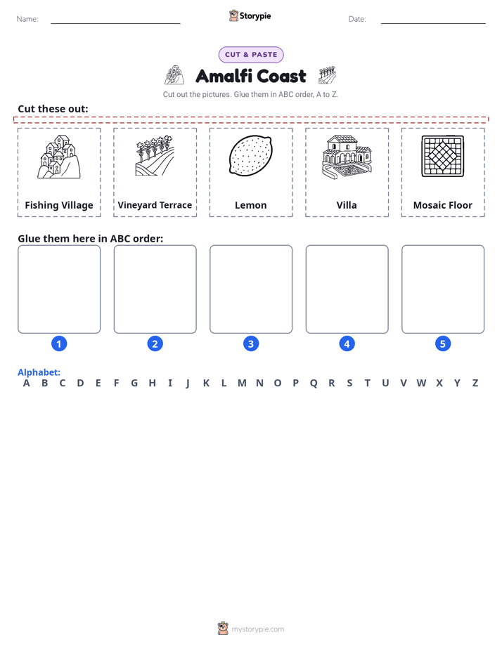 Cut & Paste Alphabet