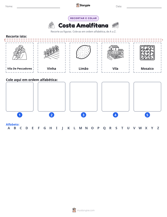 Recortar & Colar Alfabeto