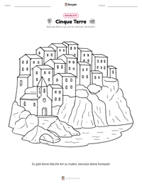 Cinque Terre druckbare Arbeitsblatt Vorschau