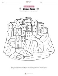Aperçu de la feuille de travail imprimable Cinque Terre