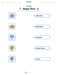Cinque Terre printable worksheet preview