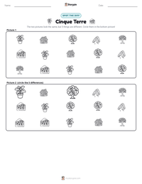 Cinque Terre printable worksheet preview