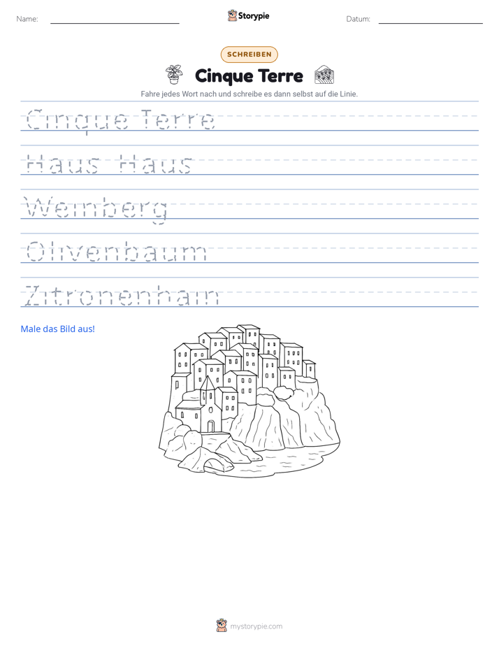 Schreibübung