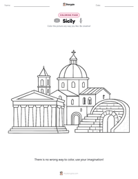 Sicily printable worksheet preview