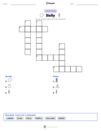 Sicily printable worksheet preview