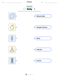Sicily printable worksheet preview