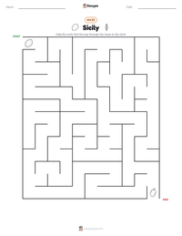 Sicily printable worksheet preview