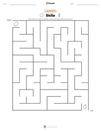 Aperçu de la feuille de travail imprimable Sicile