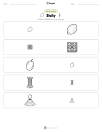 Sicily printable worksheet preview