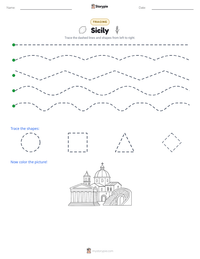 Sicily printable worksheet preview