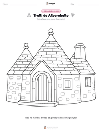 Prévia da folha de atividades imprimível Trulli de Alberobello