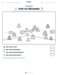 Trulli von Alberobello druckbare Arbeitsblatt Vorschau
