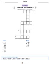 Trulli of Alberobello printable worksheet preview