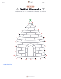 Trulli of Alberobello printable worksheet preview