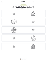 Trulli of Alberobello printable worksheet preview