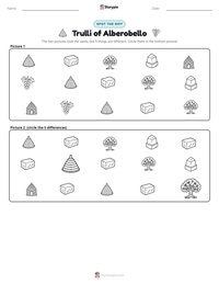 Trulli of Alberobello printable worksheet preview