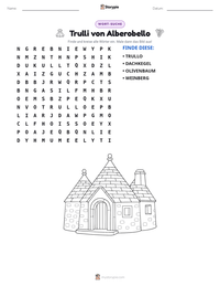 Trulli von Alberobello druckbare Arbeitsblatt Vorschau