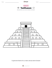 Teotihuacan druckbare Arbeitsblatt Vorschau
