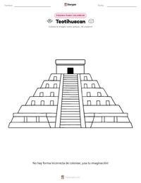 Vista previa de la hoja de trabajo imprimible de Teotihuacan