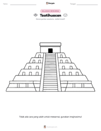 Prabaca lembar kerja cetak Teotihuacan