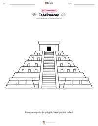Teotihuacan yazdırılabilir çalışma sayfası önizlemesi